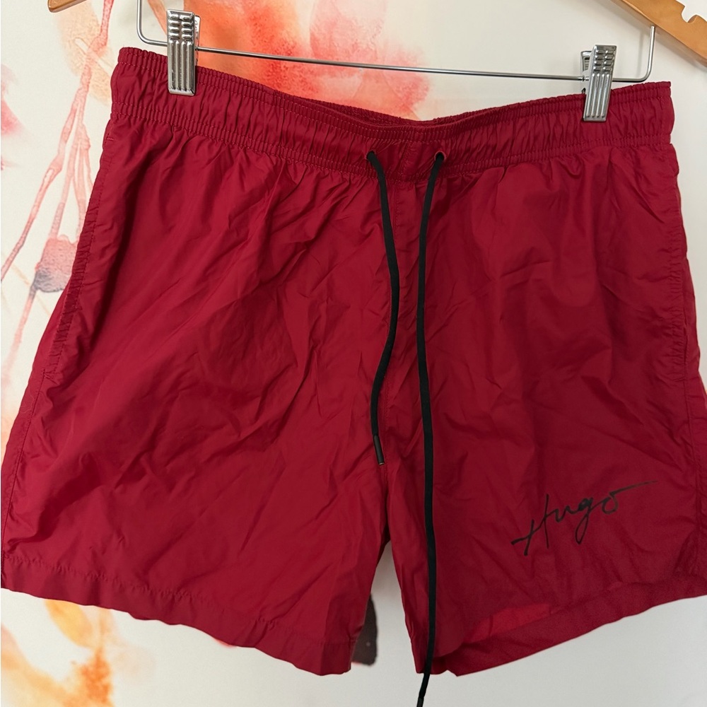 Hugo Red Men Quick Dry Swim Shorts - Large